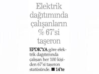TAŞERON ELEKTRİK DAĞITIM A.Ş. (HABER EKSPRES)