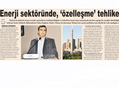 ENERJİ SEKTÖRÜNDE `ÖZELLEŞME` TEHLİKESİ (YENİ EKONOMİ)