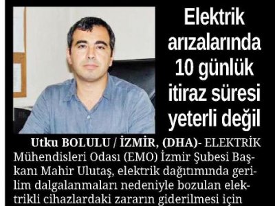 ELEKTRİK ARIZALARINDA 10 GÜNLÜK İTİRAZ SÜRESİ YETERLİ DEĞİL (SONSÖZ)