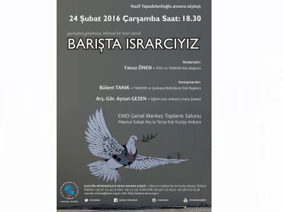 NAZİF TEPEDELENLİOĞLU ANMA ETKİNLİĞİ: GEÇMİŞTEN GÜNÜMÜZE BİLİMSEL BİR TAVIR OLARAK BARIŞTA ISRARCIYIZ