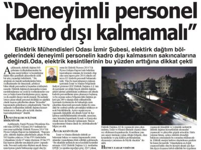 DENEYİMLİ PERSONEL KADRO DIŞI KALMAMALI (SON DAKİKA)