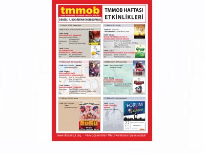 TMMOB HAFTASI ETKİNLİKLERİ 17-23 EKİM 2016