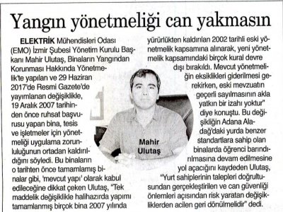 YANGIN YÖNETMELİĞİ CAN YAKMASIN (9 EYLÜL)
