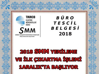 2018 YILI SMM-BT BELGE BAŞVURULARI 01 ARALIK 2017 TARİHİNDE BAŞLIYOR!