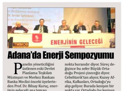 ADANA DA ENERJİ SEMPOZYUMU (AKDENİZ)