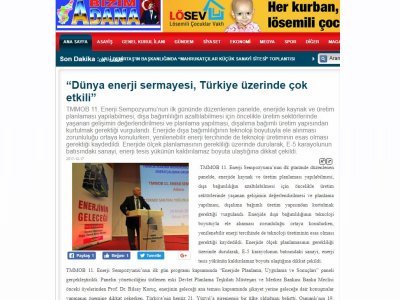 DÜNYA ENERJİ SERMAYESİ, TÜRKİYE ÜZERİNDE ÇOK ETKİLİ (BİZİMADANA.COM)