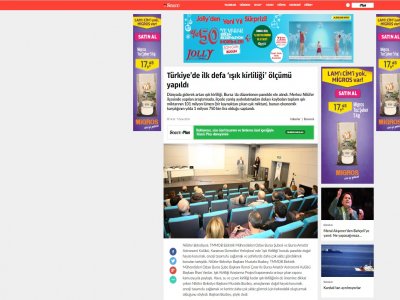 TÜRKİYEDE İLK DEFA IŞIK KİRLİLİĞİ ÖLÇÜMÜ YAPILDI   07.01.2018 (SÖZCÜ GAZETESİ)