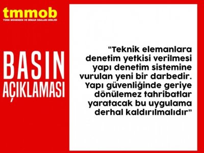 YAPI DENETİMDE `YARDIMCI KONTROL ELEMANI` RİSK YARATIR