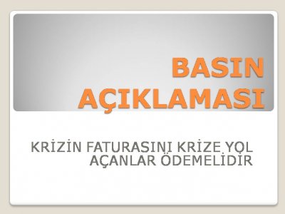 DİYARBAKIR EMEK VE DEMOKRASİ PLATFORMU BASIN AÇIKLAMASI
