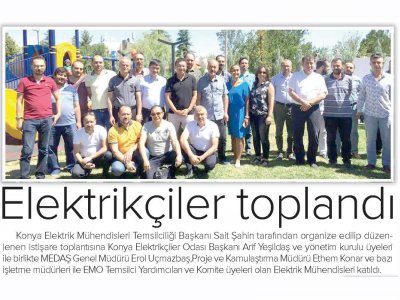ELEKTRİKÇİLER TOPLANDI (ANADOLUDA BUGÜN, 13.08.2018)