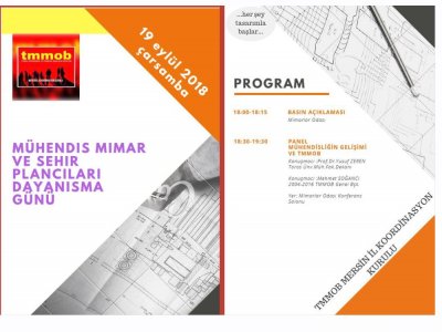 19 EYLÜL TMMOB MÜHENDİS MİMAR VE ŞEHİR PLANCILARI DAYANIŞMA GÜNÜ ETKİNLİK PROGRAMI