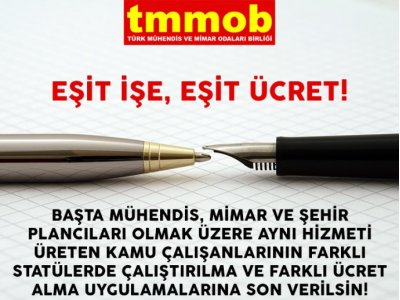 KAMUDA ÇALIŞAN MÜHENDİSLERİN ÖZLÜK HAKLARI İÇİN KAMPANYA BAŞLIYOR