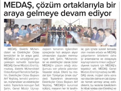 MEDAŞ, ÇÖZÜM ORTAKLARIYLA BİR ARAYA GELMEYE DEVAM EDİYOR (ANADOLUDA BUGÜN, 24.09.2018)