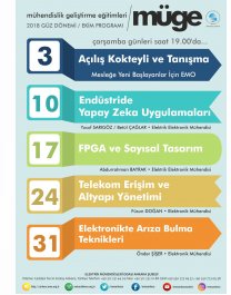 MÜHENDİSLİK GELİŞTİRME EĞİTİMLERİ 2018 GÜZ DÖNEMİ BAŞLIYOR