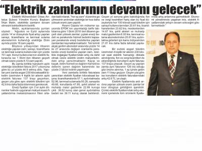 ELEKTRİK ZAMLARININ DEVAMI GELECEK (ANTALYA EKONOMİ - 04.10.2018)