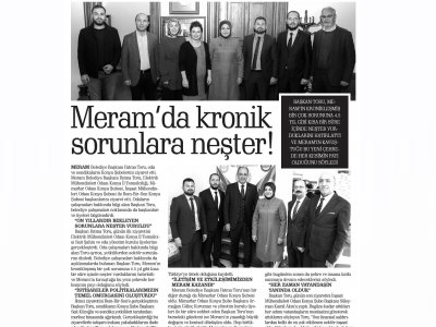 MERAMDA BÜYÜK SORUNLARA NEŞTER! (KONYA PUSULA, 07.11.2018)