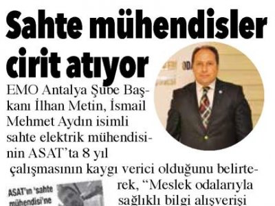 SAHTE MÜHENDİSLER CİRİT ATIYOR (AKDENİZ GERÇEK - 25.12.2018)