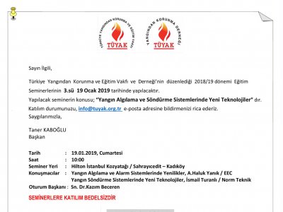 TÜYAK: YANGIN ALGILAMA VE SÖNDÜRME SİSTEMLERİNDE 
YENİ TEKNOLOJİLER