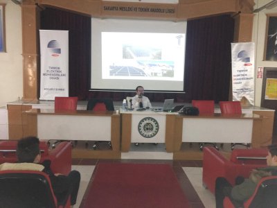 ‘’GÜNEŞ ENERJİSİNDE YENİ GELİŞMELER’’ KONULU SEMİNER DÜZENLENDİ.