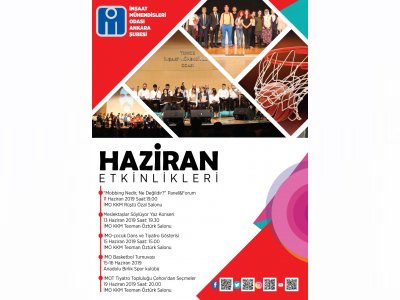 İMO ANKARA ŞUBESİ HAZİRAN ETKİNLİKLERİ
