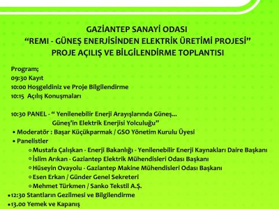 REMI-TÜRKİYEDE İSTİHDAMIN VE YENİLENEBİLİR ENERJİ KULLANIMININ GÜÇLENDİRİLMESİ PROJESİ TANITIM TOPLANTISI