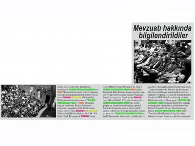 DÜZCE MANŞET: MEVZUATI HAKKINDA BİLGİLENDİRİLDİLER