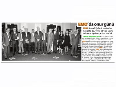 ÇAĞDAŞ KOCAELİ :EMO`DA ONUR GÜNÜ