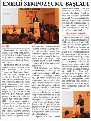 ENERJİ SEMPOZYUMU BAŞLADI (GÜNEYDOĞU GÜNCEL)