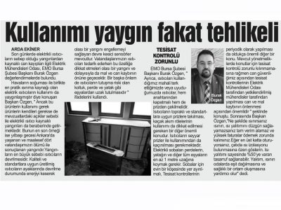 DENETİMSİZ OLARAK SATILAN ELEKTRİKLİ ISITICILARIN KULLANIMI CAN ALIYOR!