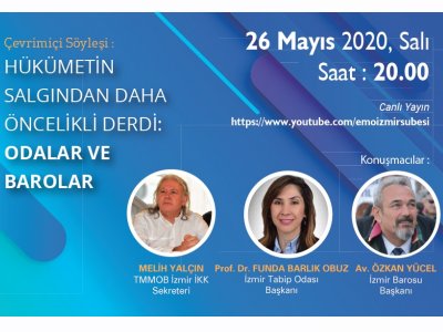 ÇEVRİMİÇİ SÖYLEŞİ: HÜKÜMETİN SALGINDAN DAHA ÖNCELİKLİ DERDİ: ODALAR VE BAROLAR