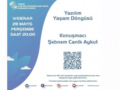 HERKESİN KATILIMINA AÇIK OLAN YAZILIM YAŞAM DÖNGÜSÜ KONULU WEBİNAR İÇİN KAYIT LİNKİ PROFİLİMİZDE.