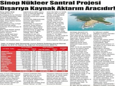 SİNOP NÜKLEER SANTRAL PROJESİ DIŞARIYA KAYNAK AKTARIM ARACIDIR! (ARTVİN`DE HABER)