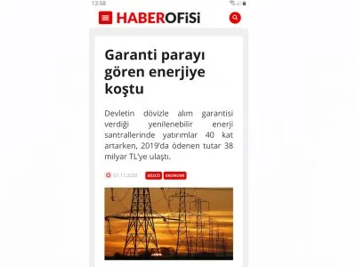 GARANTİ PARAYI GÖREN ENERJİYE KOŞTU (HABEROFİSİ.COM.TR)