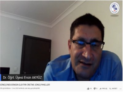 GÜNEŞ ENERJİSİNDEN ELEKTRİK ÜRETİMİ, GÜNEŞ PANELLERİ ÇEVRİMİÇİ SEMİNERİ DÜZENLENLENDİ