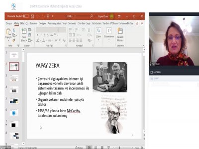 ELEKTRİK-ELEKTRONİK MÜHENDİSLİĞİNDE YAPAY ZEKÂ BAŞLIKLI WEBINAR DÜZENDİ