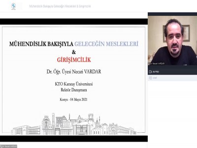 MÜHENDİSLİK BAKIŞIYLA GELECEĞİN MESLEKLERİ & GİRİŞİMCİLİK BAŞLIKLI WEBINAR DÜZENLENDİ