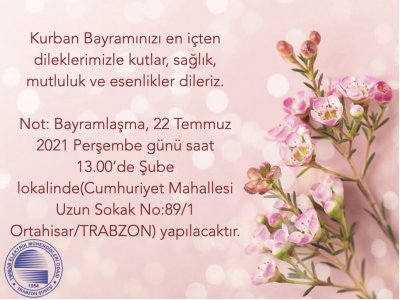 BAYRAMINIZ KUTLU OLSUN.