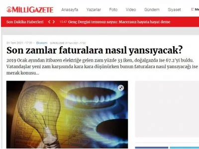 SON ZAMLAR FATURALARA NASIL YANSIYACAK? (MİLLİGAZETE.COM.TR)