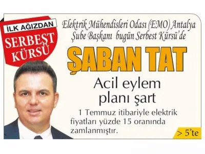 ACİL EYLEM PLANI ŞART (ANTALYA EKSPRES-02.07.2021)