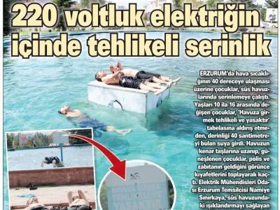 220 VOLTLUK ELEKTRİĞİN İÇİNDE TEHLİKELİ SERİNLİK (AKŞAM, 28.07.2021)