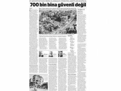 17 AĞUSTOS`TAN DERS ALINMADI, YENİ FELAKETLER KAPIDA: 700 BİN BİNA GÜVENLİ DEĞİL (BİRGÜN)