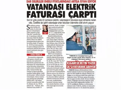 VATANDAŞI ELEKTRİK FATURASI ÇARPTI (SÖZCÜ)