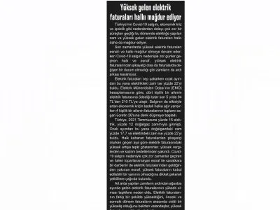 YÜKSEK GELEN ELEKTRİK FATURALARI HALKI MAĞDUR EDİYOR (GÜNEYDOĞU GÜNCEL)