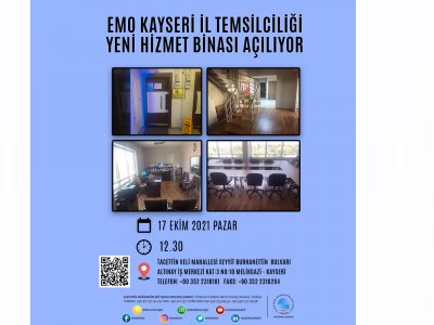 EMO KAYSERİ İL TEMSİLCİLİĞİ YENİ HİZMET BİNASI AÇILIYOR