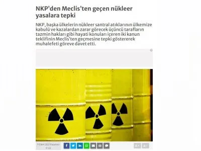 NKPDEN MECLİSTEN GEÇEN NÜKLEER YASALARA TEPKİ (ENERJİGUNLUGU.NET)