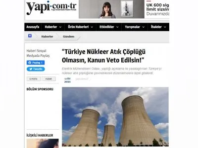 TÜRKİYE NÜKLEER ATIK ÇÖPLÜĞÜ OLMASIN, KANUN VETO EDİLSİN! (YAPİ.COM.TR)