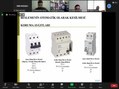 ELEKTRİK İÇ TESİSLERİNİN DENETİMİ VE RAPORLAMA EĞİTİMİ ONLİNE DÜZENLENDİ