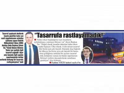 TASARRUFA RASTLAYAMADIK (AKDENİZ GERÇEK-24.11.2021)