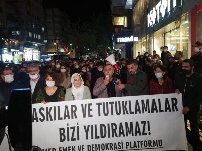 DİYARBAKIR EMEK VE DEMOKRASİ PLATFORMU`NDAN TUTUKLAMALARA İLİŞKİN BASIN AÇIKLAMASI