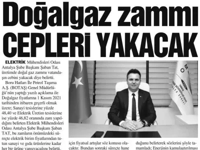 DOĞALGAZ ZAMMI CEPLERİ YAKACAK (HÜRSES ANTALYA - 03.11.2021)